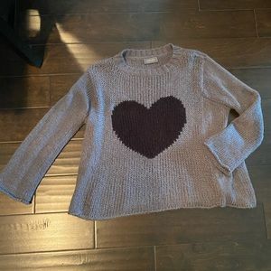Wooden Ships Heart Sweater. Sz M